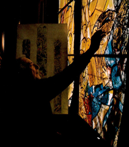 David Zionsfenster wird von Chagall bemalt